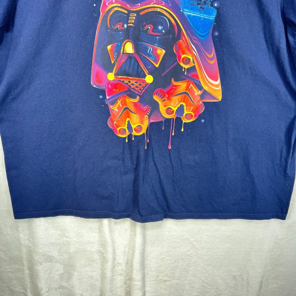 Darth Vader Star Wars 3XL Short Sleeve T Shirt Melting Graphic Print Delta Color - Picture 4 of 15
